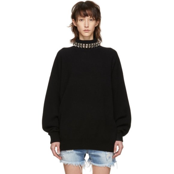 ALEXANDER WANG | Studded Knit Turtleneck Sweater - Picture 1 of 4